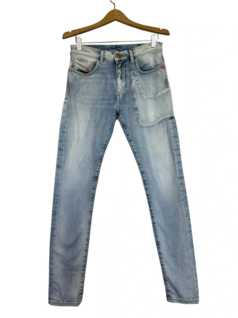 Diesel D-Strukt Slim Fit 29X32 Men’s Light Wash Blue  Jeans